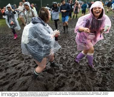 June 11, 2016 - Manchester, Greater Manchester, UK - Manchester , UK . Revellers in the mud at the Parklife music festival at Heaton Park in Manchester Manchester UK  - ZUMAl94_
