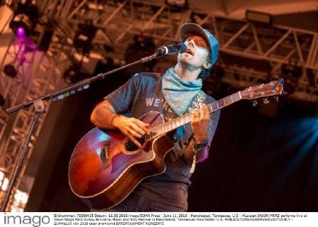 June 11, 2016 - Manchester, Tennessee, U.S - Musician JASON MRAZ performs live at Great Stage Park during Bonnaroo Music and Arts Festival in Manchester, Tennessee Manchester U.S. - ZUMAs135