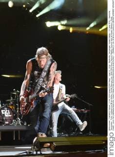 June 11, 2016 - Nashville, Tennessee, United States - 11 June 2016 - Nashville, Tennessee - Tyler Hubbard and Brian Kelley, Florida Georgia Line. 2016 CMA Music Festival Nightly Concert held at Nissan Stadium. Photo Credit: Laura Farr AdMedia Nashville United States - ZUMAa123