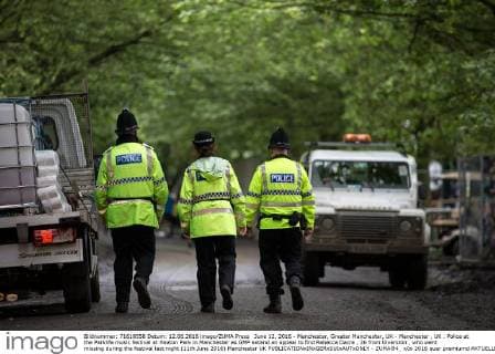 June 12, 2016 - Manchester, Greater Manchester, UK - Manchester , UK . Police at the Parklife music festival at Heaton Park in Manchester as GMP extend an appeal to find Rebecca Dacre , 26 from Ulverston , who went missing during the festival last night (11th June 2016) Manchester UK  - ZUMAl94_