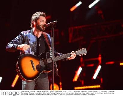 June 12, 2016 - Nashville, Tennessee, United States - 12 June 2016 - Nashville, Tennessee - Thomas Rhett. 2016 CMA Music Festival Nightly Concert held at Nissan Stadium. Photo Credit: Laura Farr AdMedia Nashville United States - ZUMAa123
