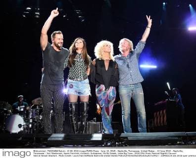 June 12, 2016 - Nashville, Tennessee, United States - 12 June 2016 - Nashville, Tennessee - Jimi Westbrook, Karen Fairchild, Kimberly Schlapman, Phillip Sweet, Little Big Town. 2016 CMA Music Festival Nightly Concert held at Nissan Stadium. Photo Credit: Laura Farr AdMedia Nashville United States - ZUMAa123