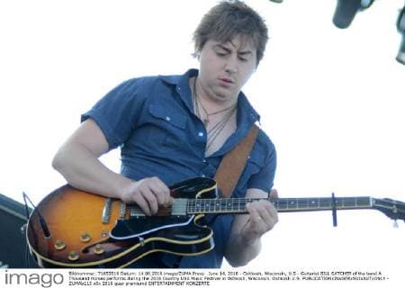 June 14, 2016 - Oshkosh, Wisconsin, U.S - Guitarist BILL SATCHER of the band A Thousand Horses performs during the 2016 Country USA Music Festival in Oshkosh, Wisconsin. Oshkosh U.S. - ZUMAb115