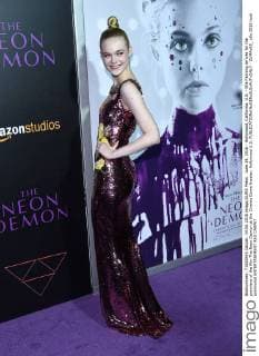 June 14, 2016 - Hollywood, California, U.S. - Elle Fanning arrives for the premiere of the film The Neon Demon at the Cinema Dome theater. Hollywood U.S. - ZUMAo05_