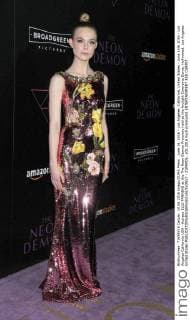 June 14, 2016 - Los Angeles, California, United States - June 14th 2016 - Los Angeles California USA - Actress ELLE FANNING at the The Neon Demon Premiere held at the Arclight Cinerama Dome, Hollywood. Los Angeles United States - ZUMAf05_