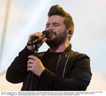 June 15, 2016 - Oshkosh, Wisconsin, United States of America - Singer SHAY MOONEY of the band DAN & SHAY performs during the 2016 Country USA Music Festival in Oshkosh, Wisconsin. Oshkosh United States of America - ZUMAb115