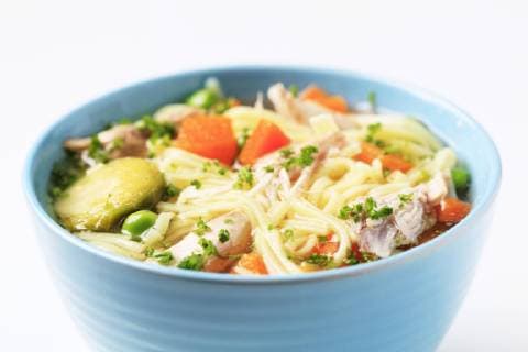 Bowl of chicken soup with noodles and vegetable Chicken soup  xdigifoodstockx CTKPhoto201102190005401