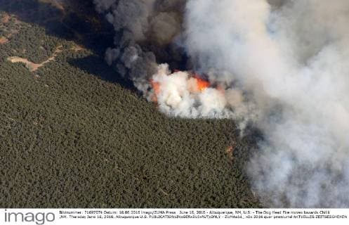 June 16, 2016 - Albuquerque, NM, U.S. - The Dog Head Fire moves towards Chilili ,NM. Thursday June 16, 2016. Albuquerque U.S. - ZUMAab1_