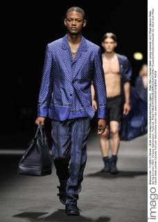 Milan Men s Fashion Week Spring Summer 2017 Milan Fashion Week, Spring Summer 2017. Versace Fashionshow. Pictured: Model  RiccardoxGiordanoxFotosicki