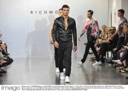 Milan Men s Fashion Week Spring Summer 2017 Milan Fashion Week, Spring Summer 2017.RICHMOND Fashionshow. Pictured: Model  RiccardoxGiordanoxFotosicki