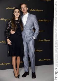 Milan Man s Fashion Week Spring Summer 2017. Salvatore Ferragamo Arrivals Pictured Armie Hammer Elizabeth Chamber  SimonaxChioccia