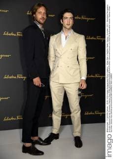 Milan Man s Fashion Week Spring Summer 2017. Salvatore Ferragamo Arrivals Pictured James Rousseau Eathan Peck  SimonaxChioccia