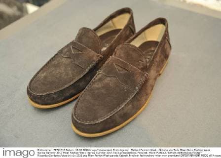 Mailand Fashion Week - Schuhe von Tods Milan Men s Fashion Week Spring Summer 2017 Milan Fashion Week, Spring Summer 2017.Tod s presentations. Pictured: Model  RiccardoxGiordanoxFotosicki