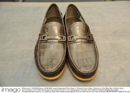 Mailand Fashion Week - Schuhe von Tods Milan Men s Fashion Week Spring Summer 2017 Milan Fashion Week, Spring Summer 2017.Tod s presentations. Pictured: Model  RiccardoxGiordanoxFotosicki