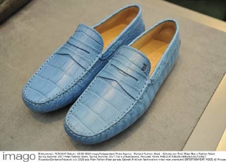 Mailand Fashion Week - Schuhe von Tods Milan Men s Fashion Week Spring Summer 2017 Milan Fashion Week, Spring Summer 2017.Tod s presentations. Pictured: Model  RiccardoxGiordanoxFotosicki