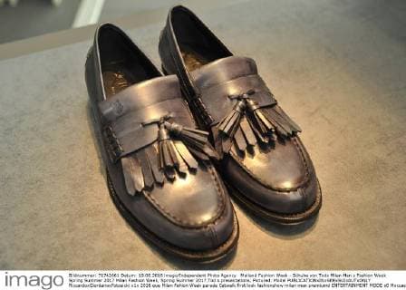 Mailand Fashion Week - Schuhe von Tods Milan Men s Fashion Week Spring Summer 2017 Milan Fashion Week, Spring Summer 2017.Tod s presentations. Pictured: Model  RiccardoxGiordanoxFotosicki