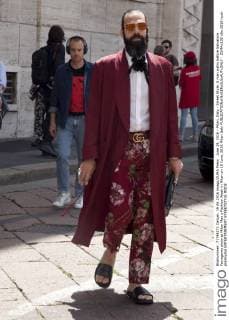 June 19, 2016 - Milan, Italy - Street Style. A man walks before Salvatore Ferragamo show at Milan Men s Fashion Week in Milan on 19 June, 2016 Milan Italy  - ZUMAn230
