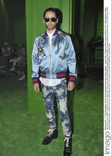 Milan Men s Fashion Week Spring Summer 2017 Milan Fashion Week, Spring Summer 2017. GUCCI front row Pictured: Jared Leto  RiccardoxGiordanoxFotosicki