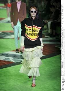 Milan Men s Fashion Week Spring Summer 2017 Milan Fashion Week, Spring Summer 2017. GUCCI fashionshow Pictured: model  RiccardoxGiordanoxFotosicki