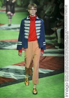 Milan Men s Fashion Week Spring Summer 2017 Milan Fashion Week, Spring Summer 2017. GUCCI fashionshow Pictured: model  RiccardoxGiordanoxFotosicki