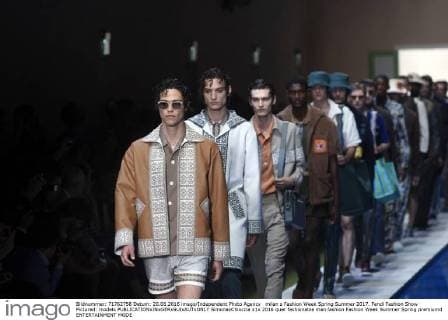 milan s Fashion Week Spring Summer 2017. Fendi Fashion Show Pictured: models  SimonaxChioccia