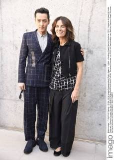 milan s Fashion Week Spring Summer 2017. Emporio Armani Arrivals Pictured: Roberta Armani Hu Ge  SimonaxChioccia