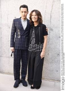 milan s Fashion Week Spring Summer 2017. Emporio Armani Arrivals Pictured: Roberta Armani Hu Ge  SimonaxChioccia
