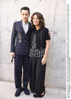 milan s Fashion Week Spring Summer 2017. Emporio Armani Arrivals Pictured: Roberta Armani Hu Ge  SimonaxChioccia
