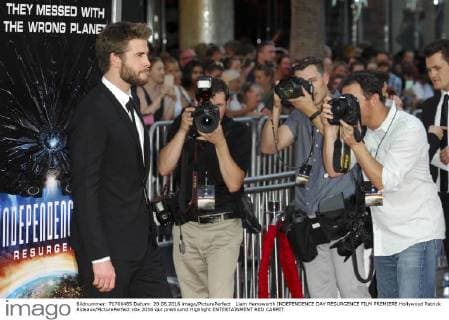 Liam Hemsworth INDEPENDENCE DAY RESURGENCE FILM PREMIERE Hollywood Patrick Rideaux PicturePerfect