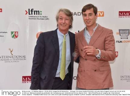 Verleger Christian DuMont Schütte und sein Sohn August kommt am 20.06.2016 in Köln zur Abendveranstaltung anlässich der Jurysitzung zum international Emmy Award 2016 - Semi-Final Round of Judging der International Emmy Awards -