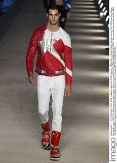 Milan Men s Fashion Week Spring Summer 2017 Milan Fashion Week, Spring Summer 2017. Dirk Bikkembergs fashion show. Pictured: model  RiccardoxGiordanoxFotosicki
