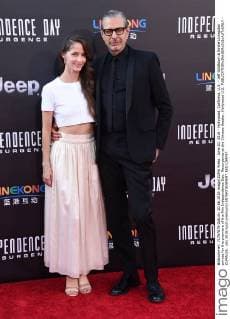 June 20, 2016 - Hollywood, California, U.S. - Jeff Goldblum & Emilie Livingston arrives for the premiere of the film Independence Day: Resurgence at the Chinese theater. Hollywood U.S. - ZUMAo05_
