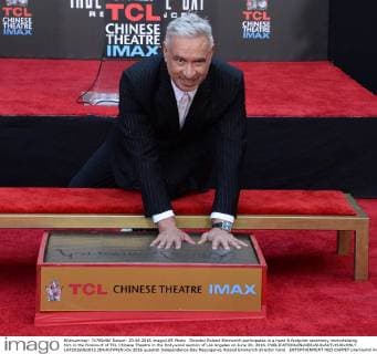 Director Roland Emmerich participates in a hand & footprint ceremony immortalizing him in the forecourt of TCL Chinese Theatre in the Hollywood section of Los Angeles on June 20, 2016.  LAP2016062032 JIMxRUYMEN
