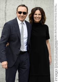 Milan Man s Fashion Week Spring Summer 2017. Giorgio Armani Arrivals Pictured Kevin Spacey Roberta Armani  SimonaxChioccia