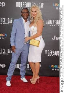 June 20, 2016 - Los Angeles, California, United States - June 20th 2016 - Los Angeles California USA - Actor TOMMY DAVIDSON, wife at the Independence Day Resurgence Premiere held at the TCL Chinese Theater IMAX Hollywood. Los Angeles United States - ZUMAf05_