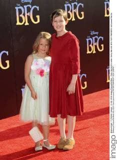 Ruby Barnhill & sister Darcy Barnhill BFG FILM PREMIERE Hollywood Patrick Rideaux PicturePerfect