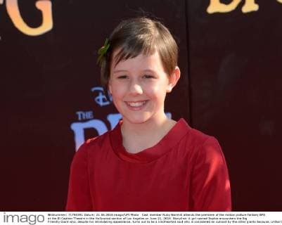 Cast member Ruby Barnhill attends the premiere of the motion picture fantasy BFG at the El Capitan Theatre in the Hollywood section of Los Angeles on June 21, 2016. Storyline: A girl named Sophie encounters the Big Friendly Giant who, despite his intimidating appearance, turns out to be a kindhearted soul who is considered an outcast by the other giants because, unlike them, he refuses to eat children.  LAP2016062139 JIMxRUYMEN