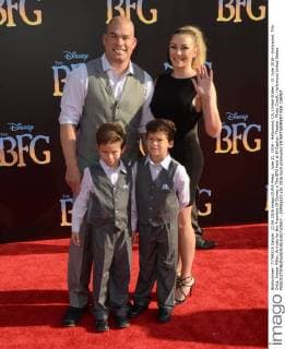 June 21, 2016 - Hollywood, CA, United States - 21 June 2016 - Hollywood. Tito Ortiz, Amber Miller. Arrivals for the Premiere Of Disney s The BFG held at El Capitan Theater. Photo Credit: Hollywood United States - ZUMAa123
