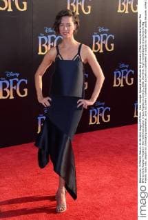 Cast member Rebecca Hall attends the premiere of the motion picture fantasy The BFG at the El Capitan Theatre in the Hollywood section of Los Angeles on June 21, 2016. Storyline: A girl named Sophie encounters the Big Friendly Giant who, despite his intimidating appearance, turns out to be a kindhearted soul who is considered an outcast by the other giants because, unlike them, he refuses to eat children.  LAP2016062111 JIMxRUYMEN