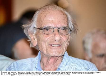 Vassilis Vassilikos, famous poet and writer Commemoration of the 20th anniversary of the death of the founder of PASOK Andreas Papandreou, in Athens on June 22., 2016