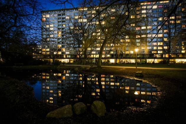 Das Gelände der Grindelhochhäuser - Hamburg - 07.03.2016 .