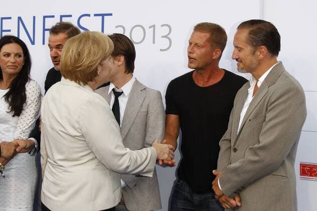 Bundeskanzlerin Angela Merkel und Til Schweiger - Produzentenfest 2013 im Haus der Kulturen in Berlin am 13.06.2013. Produzentenfest 2013