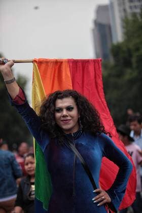 Attendees at the 38th LGTB Pride march in Mexico City, Mexico, 25 June 2016. EFE Sashenka Gutierrez 38TH MARCH OF THE LGTB PRIDE !ACHTUNG: NUR REDAKTIONELLE NUTZUNG!  MEX006 20160625-636024943544099049