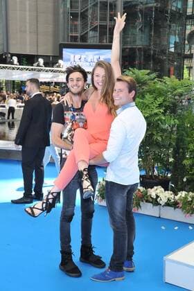 Deutschlandpremiere ICE AGE Kollision Voraus Joelina Drews, Marc Aurel Zeeb, Rocko Stark Ankunft zur Deutschlandpremiere ICE AGE Kollision Voraus im Cine Star SonyCenter in Berlin 26.06.2016