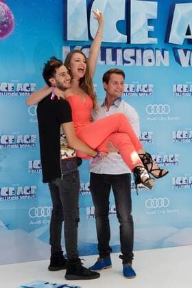 Marc Aurel, Joelina Drews und Rocco Stark - Deutschlandpremiere ICA AGE - KOLLISION VORAUS im CINESTAR SONY CENTER in Berlin am 26.06.2016. Deutschlandpremiere ICE AGE - KOLLISION VORAUS