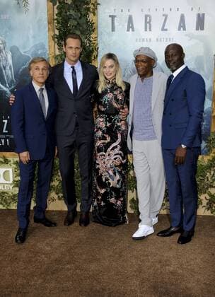 Christoph Waltz, Alexander Skarsgard, Margot Robbie, Samuel L. Jackson & Djimon Hounsou THE LEGEND OF TARZAN FILM PREMIERE Hollywood Patrick Rideaux PicturePerfect