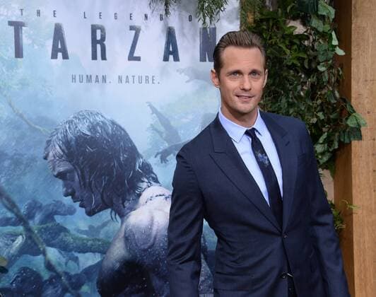 Cast member Alexander Skarsgard attends the premiere of the motion picture adventure film The Legend of Tarzan at the Dolby Theatre in the Hollywood section of Los Angeles on June 27, 2016. Storyline: Tarzan, having acclimated to life in London, is called back to his former home in the jungle to investigate the activities at a mining encampment.  LAP2016062707 JIMxRUYMEN