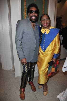 Harald Gloeoeckler Modenshow, die zertanzten Schuhe Marcia Barrett mit Ehemann Markus James Harald Gloeoeckler inziniert seine neuen Modenshow zur Fashion Week , die zertanzten Schuhe mit Promis im Hotel de Rome in Berlin 27.06.2016