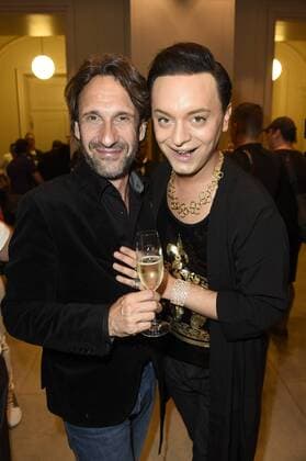 Falk-Willy Wild und Julian F. M. Stoeckel bei der Mode-Inszenierung des Märchens Die zertanzten Schuhe live mit Stardesigner Harald Glööckler auf der Mercedes-Benz Fashion Week Berlin Spring Summer 2017. Berlin, 27.06.2016 Foto:xFredericx xFuturexImage