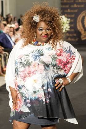Dynelle Rhodes bei der Mode-Inszenierung des Märchens Die zertanzten Schuhe live mit Stardesigner Harald Glööckler auf der Mercedes-Benz Fashion Week Berlin Spring Summer 2017. Berlin, 27.06.2016 Foto:xK.xWernerx xFuturexImage